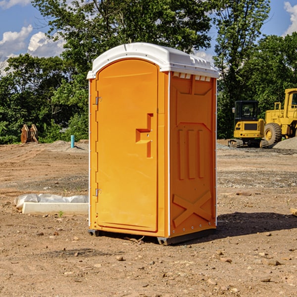 can i customize the exterior of the porta potties with my event logo or branding in Table Grove